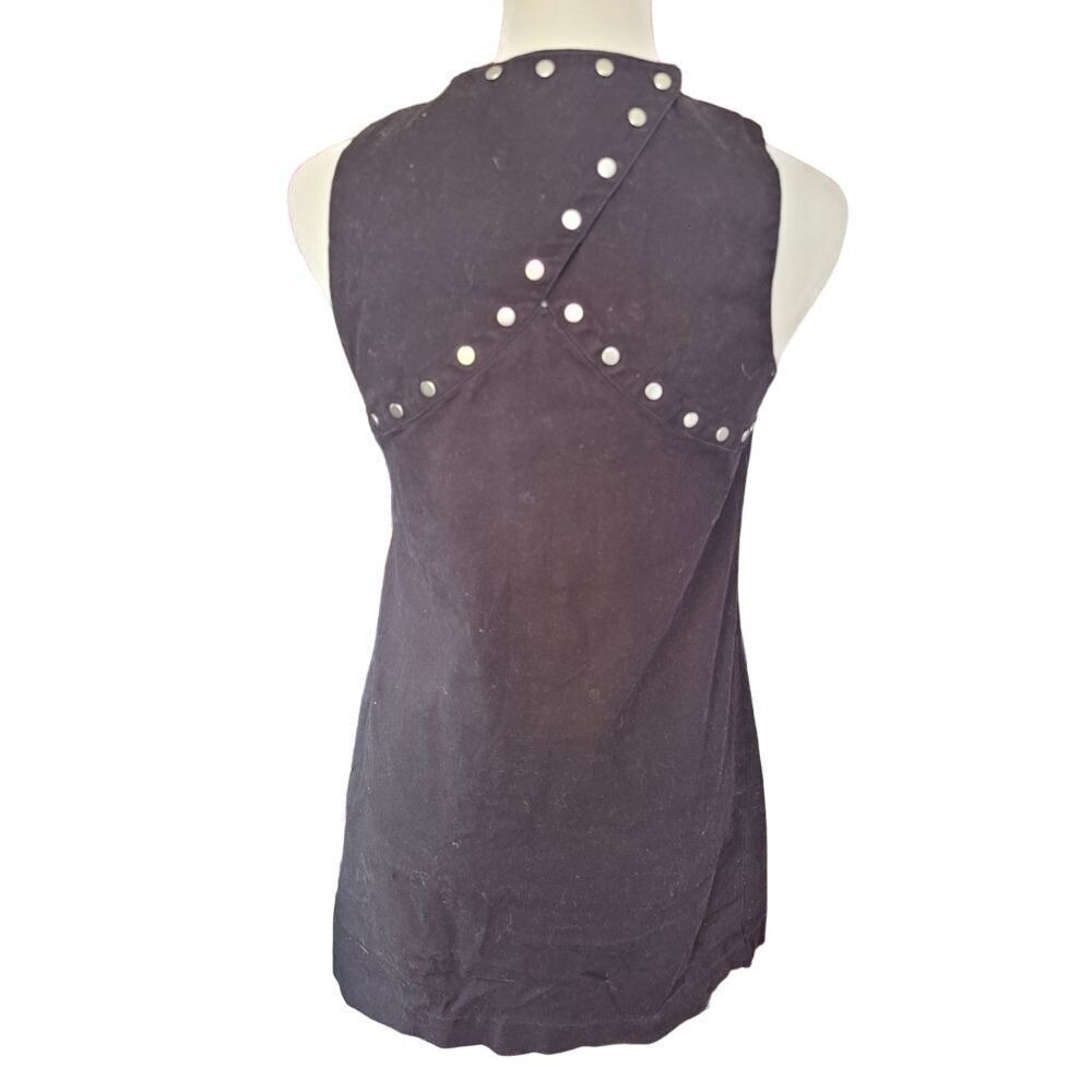 Kate Spade Saturday Black Studded Sleeveless Sheath Dress 2 Party Silver Luxury - Picture 3 of 9